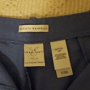 Powder Blue Petite Wide Leg Dress Pants